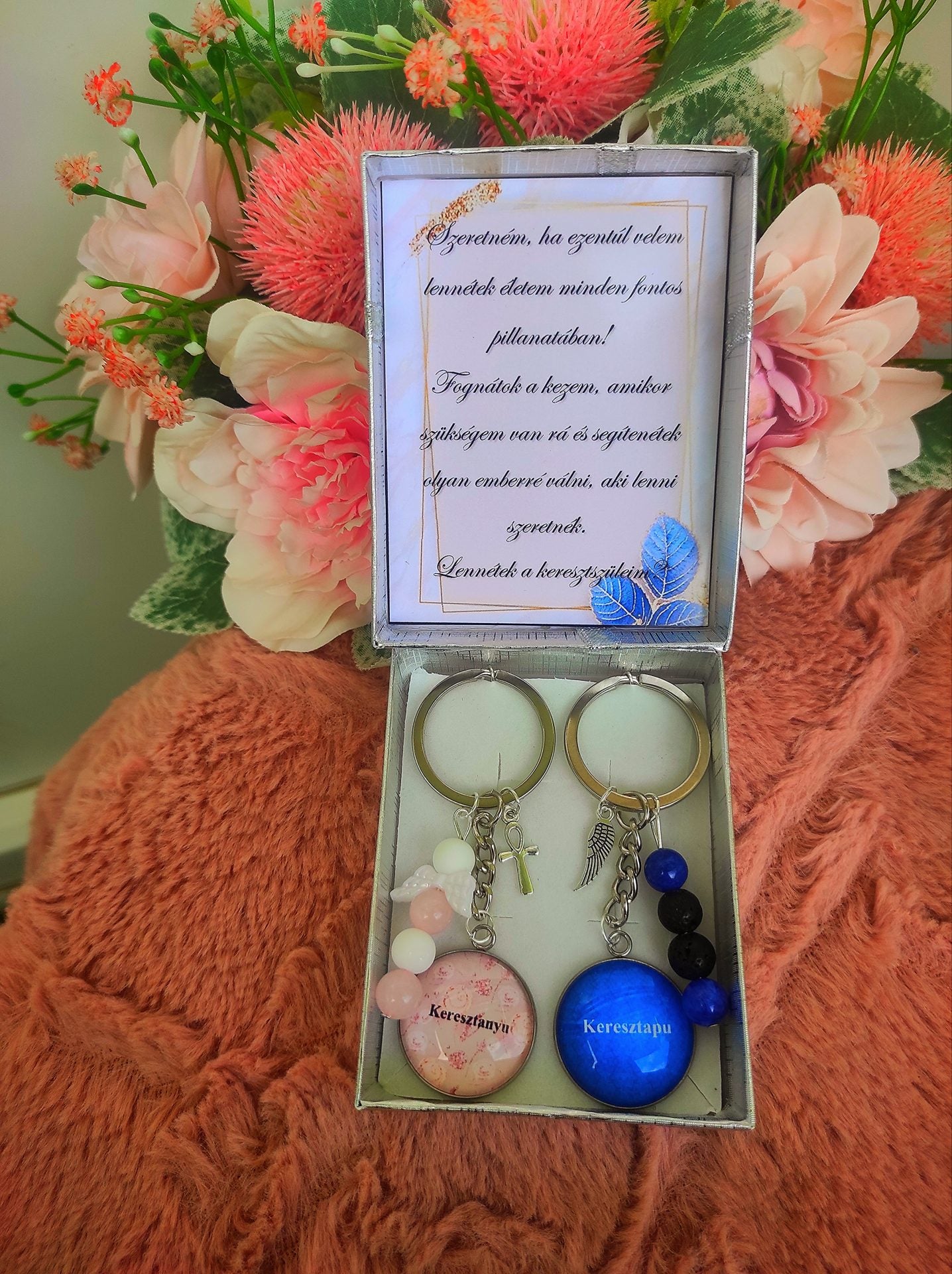 Keresztanya keresztapa felkérő kulcstartó II